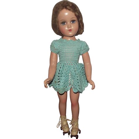 Vintage Composition Arranbee Randb Nancy Lee Skater Doll 18 Circa From