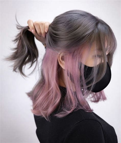Hair Color Dye Colour Dyed Purple Pink Pastel Soft Silver Platinum