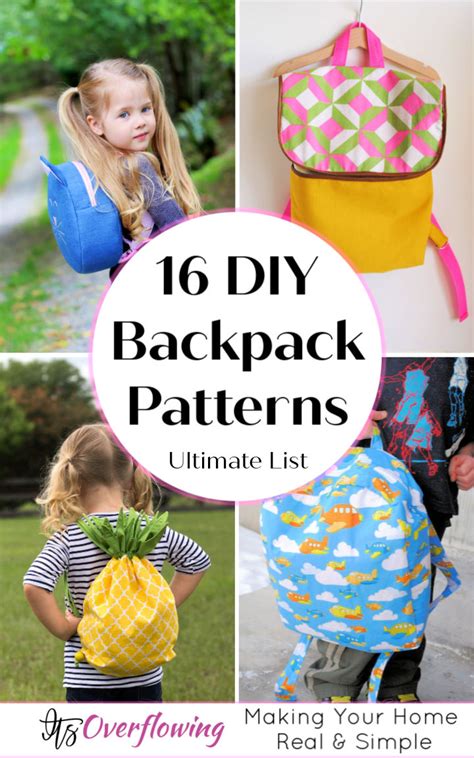 16 Simple Homemade Diy Backpack Patterns Its Overflowing