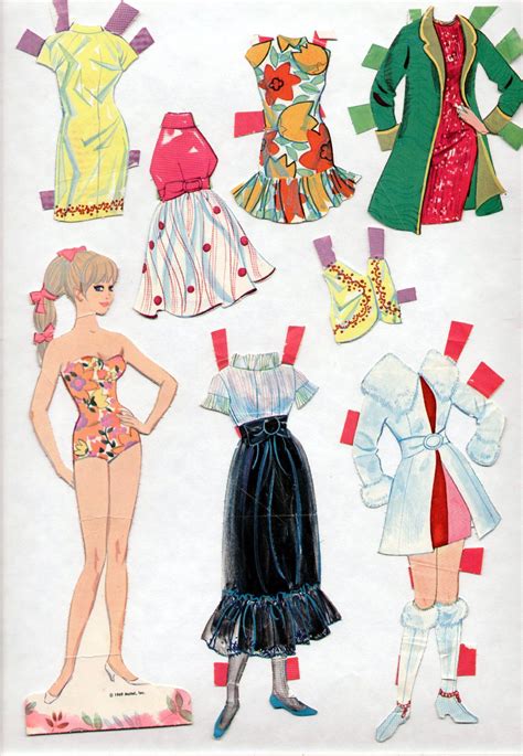 vintage whitman mattel barbie paper dolls 1969 cut mod era talking barbie cover ebay mattel