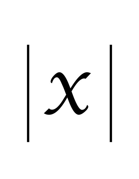 Flashcard Of A Math Symbol For Absolute Value Of X Clipart Etc