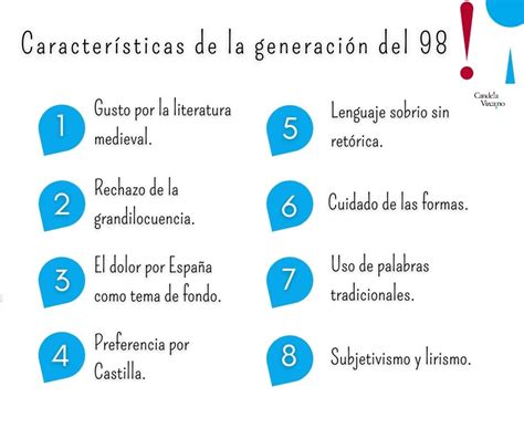 Características De La Generación Del 98 Candela Vizcaíno