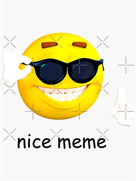 Pegatina Nice Meme Emoji De Amemestore Redbubble