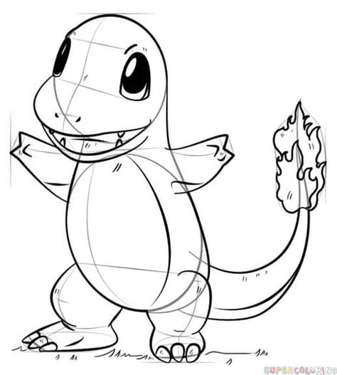 How To Draw Charmander Pokemon Step By Step Drawing Tutorials