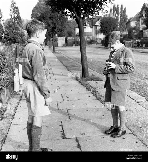 1950s School Boy Uk Black And White Stock Photos And Images Alamy