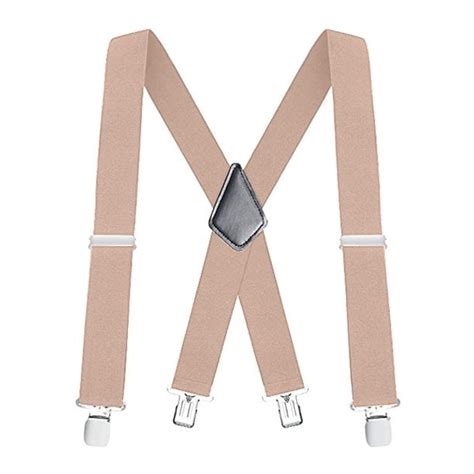 Haoan Suspenders For Men Leather End Elastic Tuxedo Mens Suspenders