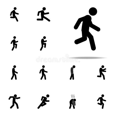 Man Moving Icon Walking Running People Icons Universal Set For Web