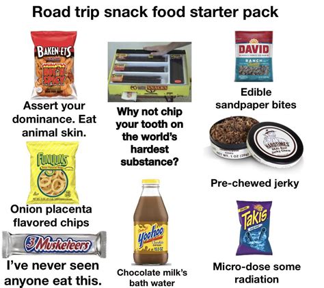 Road Trip Snack Food Starter Pack Rstarterpacks Starter Packs