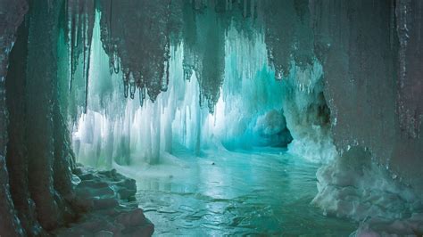 Ice Cave Beautiful Nature Scenery