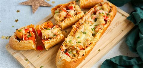 Gevuld stokbrood met kip snel klaar