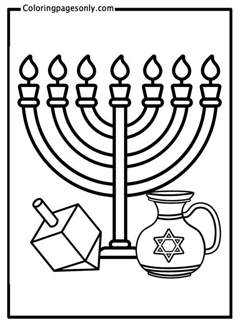 Hanukkah To Print Coloring Page Free Printable Coloring Pages