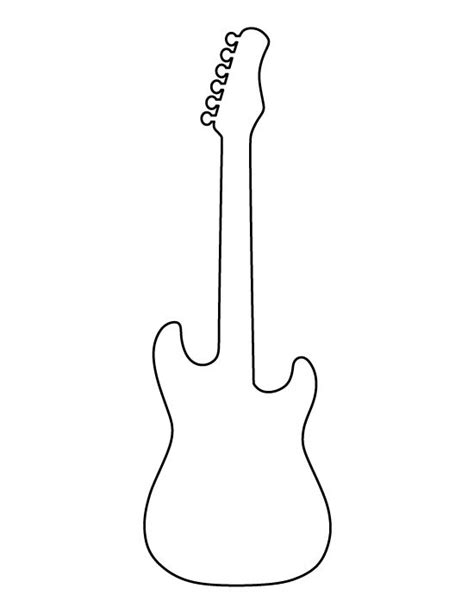 Outline Guitar Clipart Clip Art Library