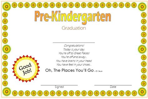 Editable Pre K Graduation Certificate Template 9 Graduation Certificate