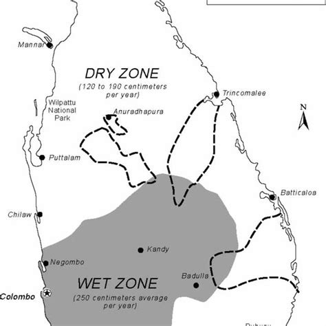 Schematic Representation Of The Dry Zone Of Sri Lanka Source