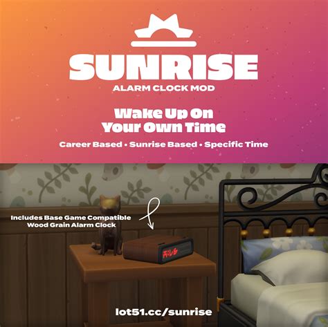 Sunrise Alarm Clock - The Sims 4 Mods - CurseForge