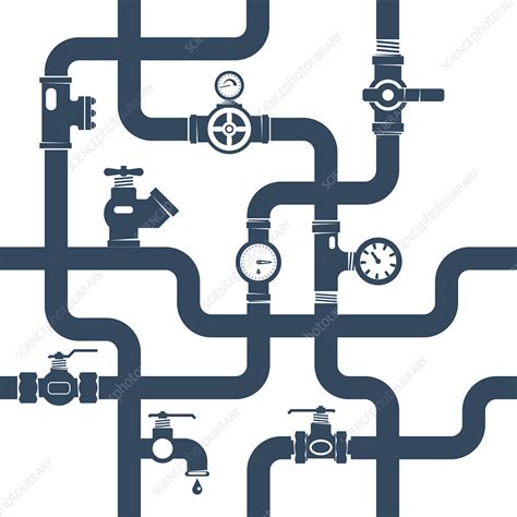 Interconnected Pipes Illustration Stock Image F0200659 Science
