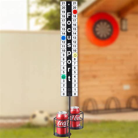 Focusport Cornhole Scoreboard With Drink Holder Metal Magnetic Score
