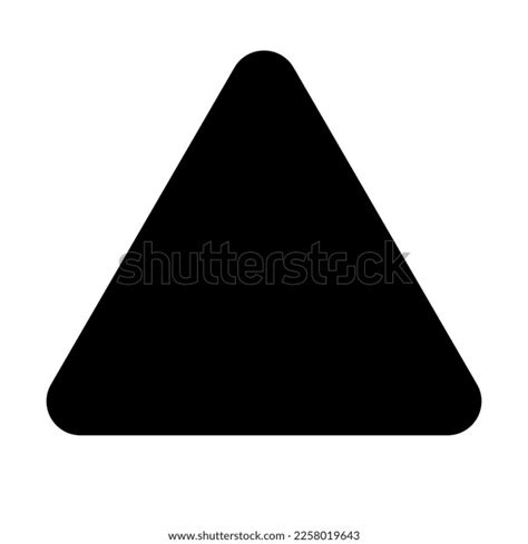 Triangle Silhouette Icon Rounded Corners Triangle Stock Vector Royalty