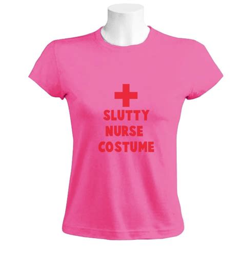 slutty nurse costume women t shirt cheap easy quick halloween costume party tee ebay