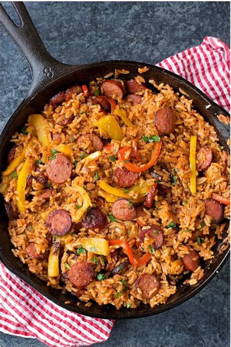 Sausage Pepper And Rice Skillet