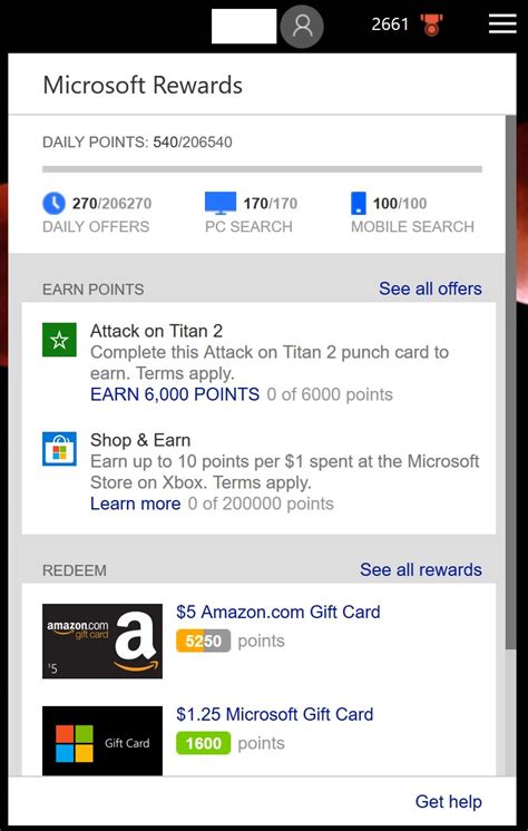 Rewards Quick View Menu Issue Microsoftrewards