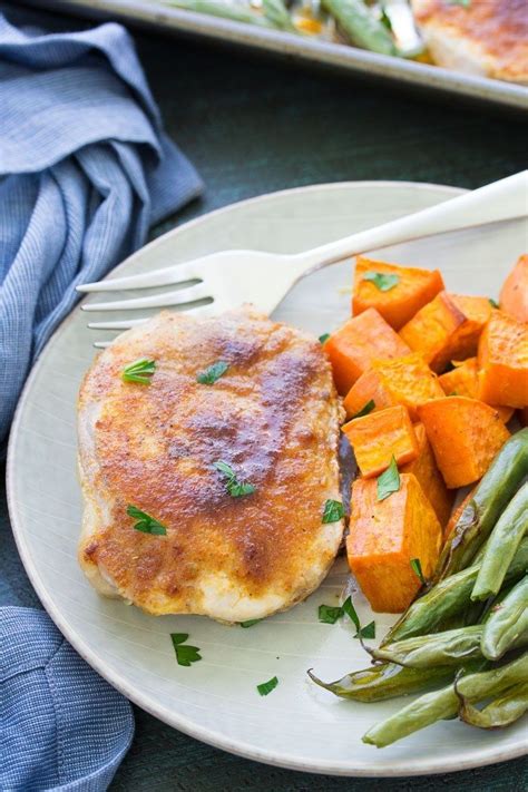 Chop about three to four cups of fresh broccoli and toss it in. My best easy oven baked pork chops are juicy and flavorful ...