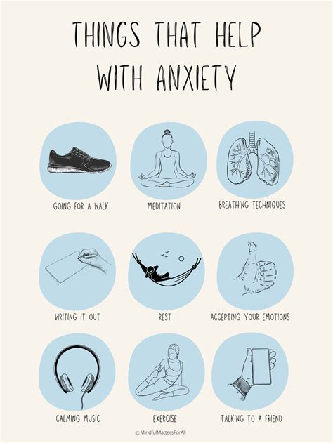 Anxiety Print Anxiety Coping Strategies Therapist Office Etsy