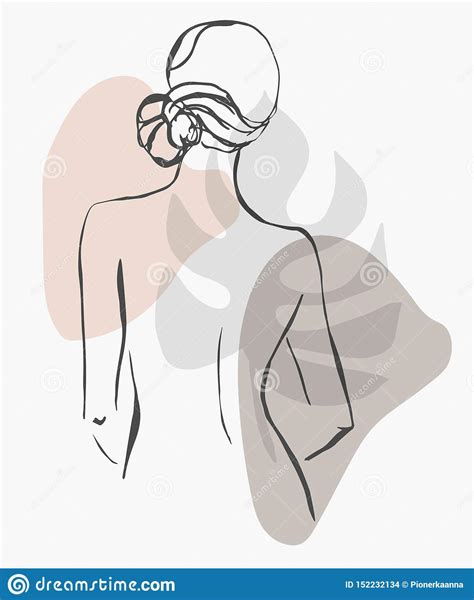 Related to women body drawing aesthetic. Simple Hand Drawn Trendy Line Silhouette Woman. Modern ...