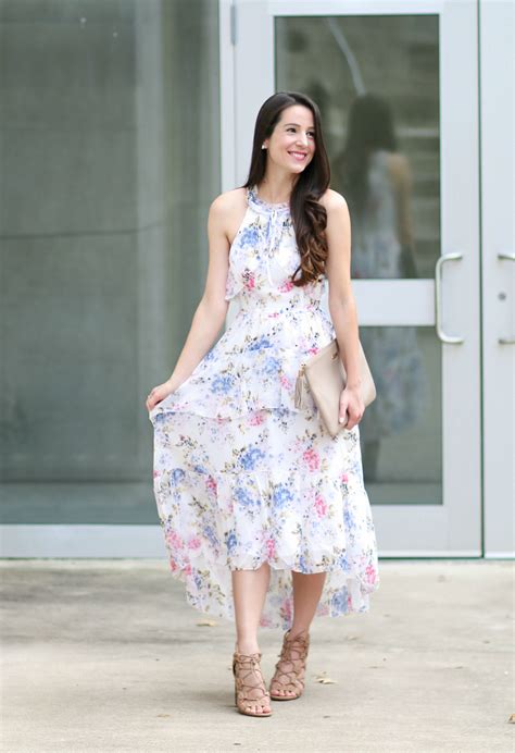 Where to find floral wedding dresses? Wearing White to a Wedding: After Market Floral Chiffon ...