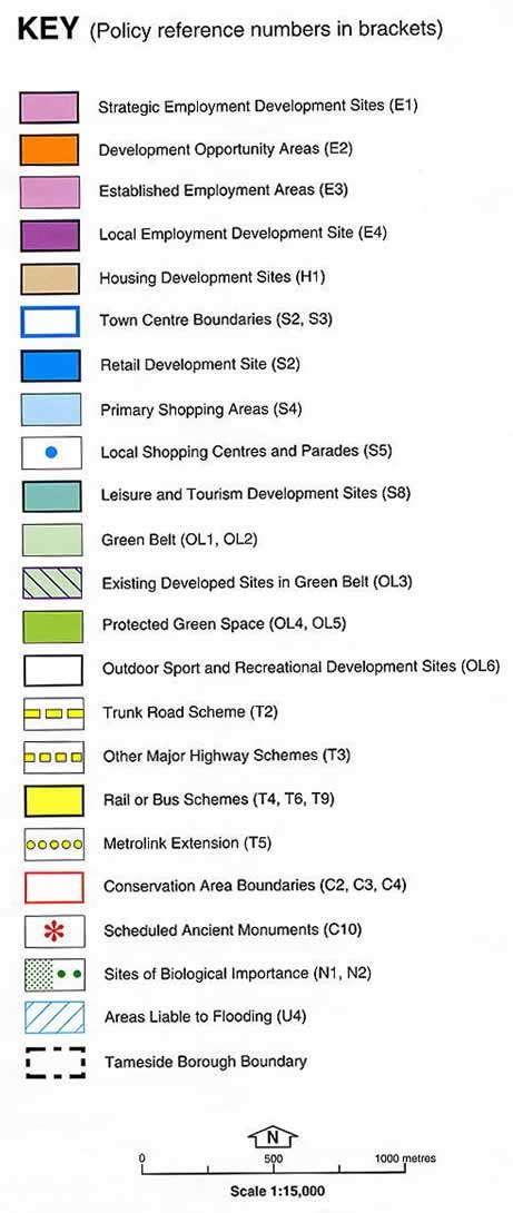 Map Legend for the Unitary Development Plan Map