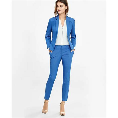 Blue Business 2 Piece Suit Womens Workwear Formal Womens Tailored Suits