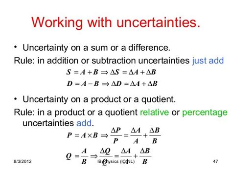 How To Find Percent Uncertainty Subtraction And Division—absolute