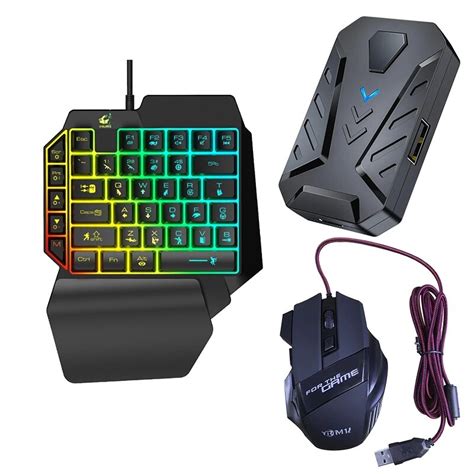 3 In 1 Bluetooth Gaming Keyboard Mouse Converter Combo For Smartphone