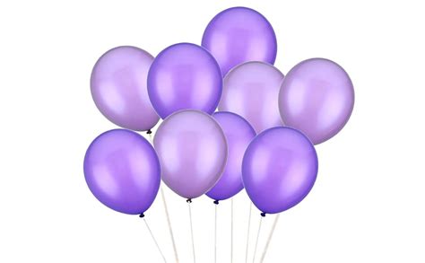 Grassvillage Purplelight Purple Balloons 12 Inches Two Colours Premium
