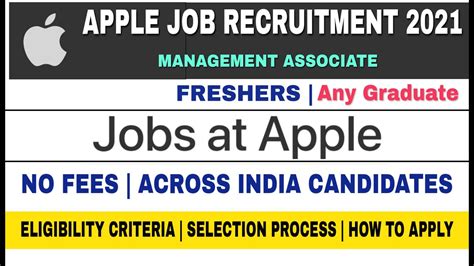 Apple Recruitment 2021 Apple Company Job Recruitment For Management