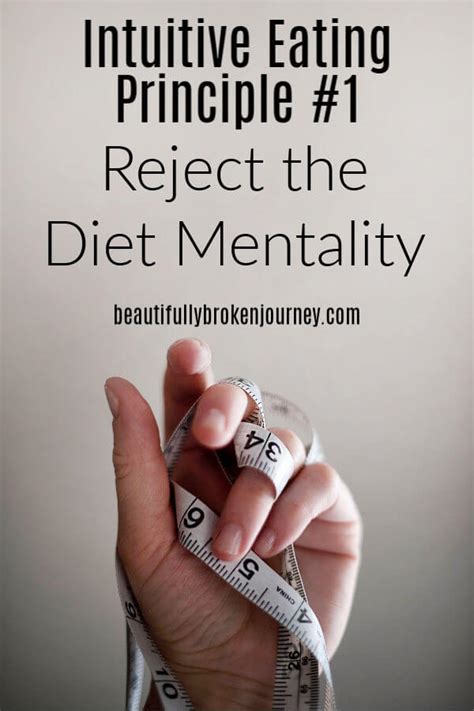 Intuitive Eating Principle One Reject The Diet Mentality Love Your Body Well