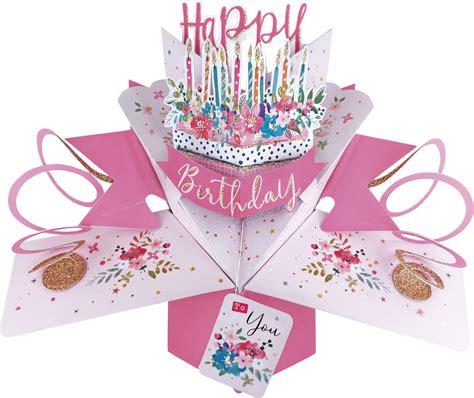 60th Birthday Pop Up Greeting Card Second Nature 3d Pop Up Cards