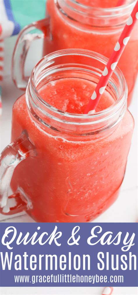 3 Ingredient Watermelon Slush Graceful Little Honey Bee