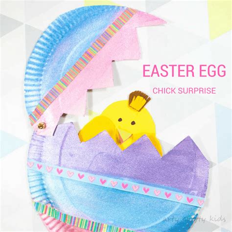 Paper Plate Easter Egg Chick Surprise Arty Crafty Kids