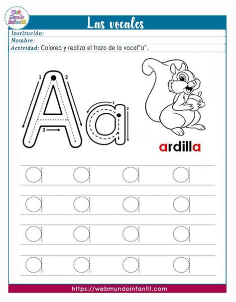 Ejercicios Para Reconocer Las Vocales Aprender A Leer Y Escribir