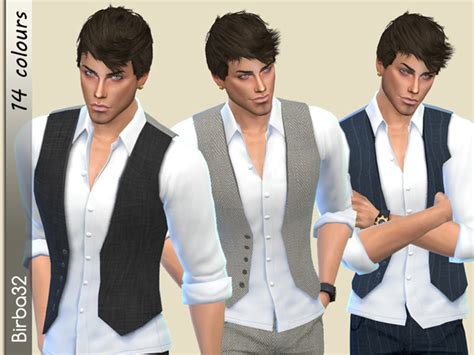 The Sims Resource Classic Vest By Birba32 • Sims 4 Downloads