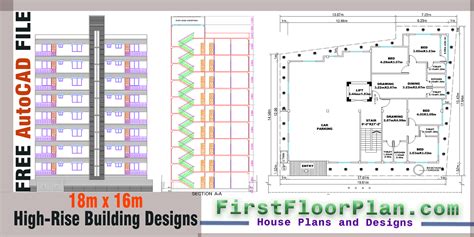 High Rise Building Designs And Plans Autocad Dwg File First Floor