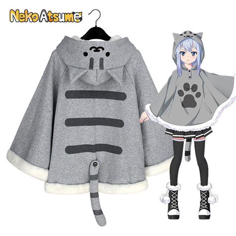 New Arrival Neko Atsume Cosplay Costume Cute Cat Thicken Flannel Thicken Cloak Coat