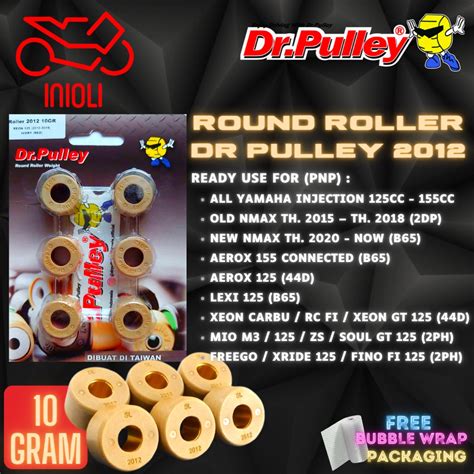 Jual Roller Dr Pulley 10 Gram Nmax Aerox 155 Lexi Mio M3 Zs Soul Gt 125 Xride 125 Freego Xeon