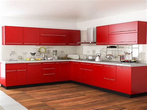 Modern Red And White Kitchen Cabinets Decoomo