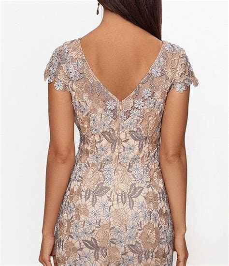 Xscape Floral Embroidered Lace Round Neck Cap Sleeve Sheath Dress Dillards In 2023 Mother