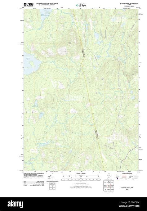 Maine Usgs Historical Map Foster Ridge 20110906 Tm Restoration Stock