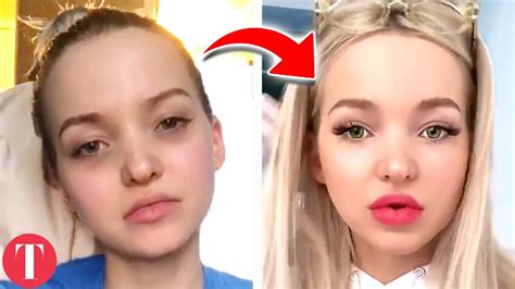 By the end of the year, she looked even more plastic, and it's not just the makeup or new hair colour. The Sad Life Of Child Star Dove Cameron - YouTube