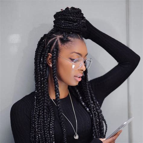 Nice 45 Breathtaking Hairstyles With Big Box Braids Being Intricately