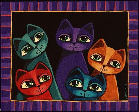 Art Companions By Artist Cindy Bontempo Goshrin Cat Art Cat